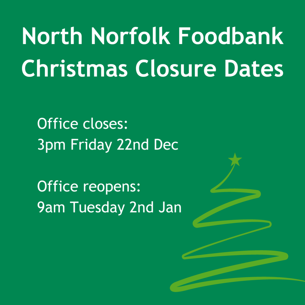 North Norfolk Foodbank Christmas Closure